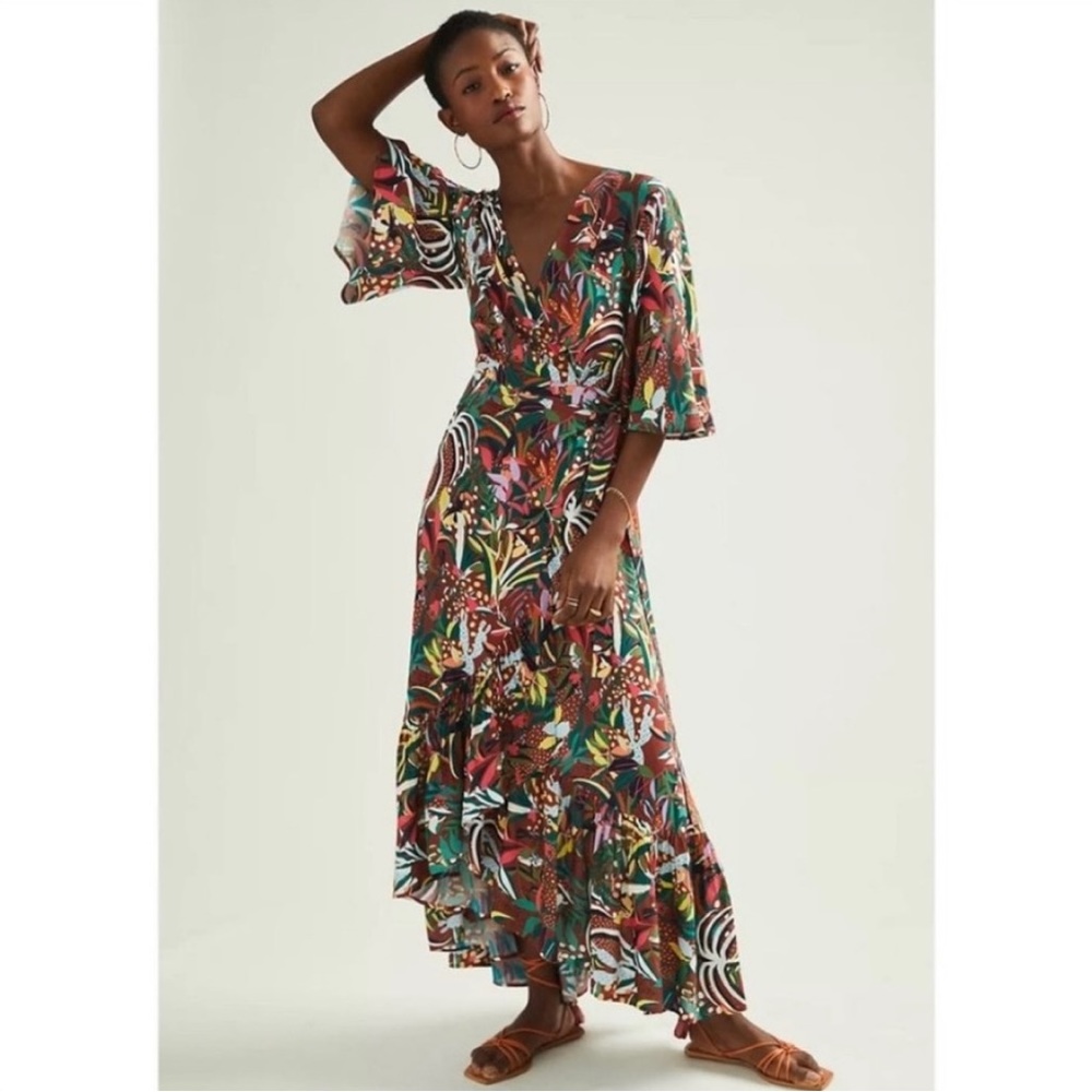 Farm Rio for Anthropologie Wrap Dress size XL